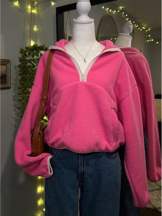 Joe Fresh Tops - Pink Fleece Half-Zip Pullover 🎀